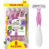 BIC Soleil 3 Escape Scented Disposable Razors, 8 Count, 3 Blades, Comfort view 1