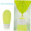 SECFOU 4pcs Portable Silicone Travel Bottles for Toiletries Refillable Lotion Containers Leakproof Squeeze Bottles for Shampoo Conditioner Liquid Soap for Travel Daily Use view 3
