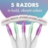 BIC Soleil 3 Sensitive Women's Disposable Razors, 3 Blades With Moisture Strip For a Silky Smooth Shave, 5 Piece Razor Set view 2