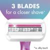 BIC Soleil 3 Sensitive Women's Disposable Razors, 3 Blades With Moisture Strip For a Silky Smooth Shave, 5 Piece Razor Set view 3