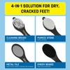 Derm Dude Holy Foot Repair Set | 2x Foot Creams plus 4-in-1 Foot Scrubber Repair Tool | W/All-Natural DeoPlex for Odor Control - MPV view 4