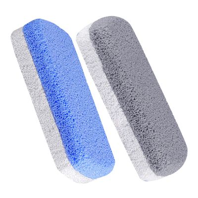 DECORNIJIA 2pcs Foot Pumice Stone for Exfoliating and Dead Skin Removal Dual-Color Foot Scrubber for Cracked Heels Comfortable Pedicure Tool for Home and Salon Use
