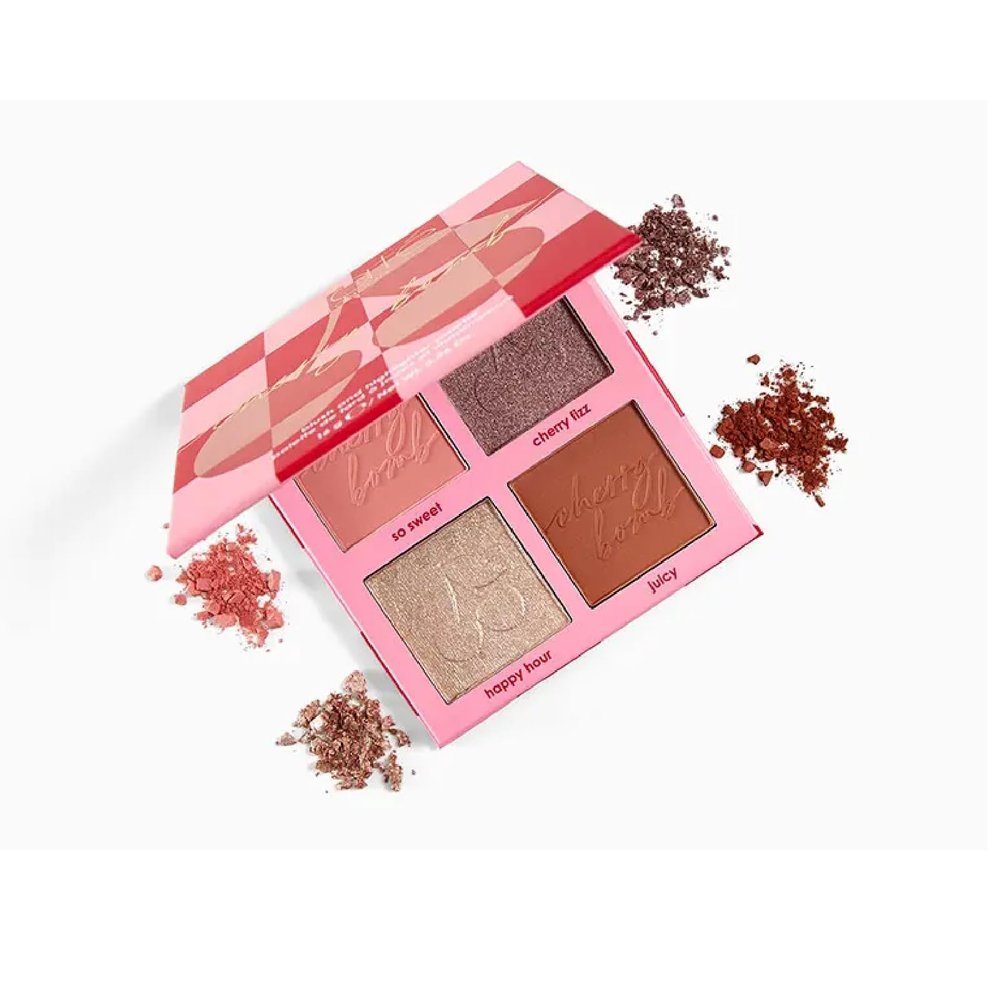 CIATE LONDON Cherry Bomb Blush and Highlighter Palette LIGHT MEDIUM (4 shades)