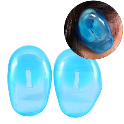 2 Pcs Ear Cover Protector, Shied Anti Staining Plastic Guard, Dye Coloring Cover, Protects Earmuffs From The Dye, for Hairdressing Shower, Dyeing Hair (Blue)