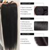 Bundles 10-40 Inch Long Straight Hair Bundles 3 Pcs Bone Straight Human Hair Bundles Natural Black Remy Hair Extensions Hair Weft(34 36 38) view 4