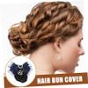 Beaupretty 2 Pcs Bow Hairnet Clip for Women Adjustable Bun Hair Nets Decorative Ribbon for Nurses and Flight Attendants Lightweight and Comfortable view 3