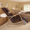 aphrophina Full Massage Function Air Pressure Comfortable Relax Rocking Chair, Lounge Chair with Cotton Fabric Cushion, Brown view 1