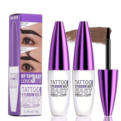 2Pcs Dark Brown Peel Off Brow Tint Gel - Waterproof & Sweatproof Tattoo Effect, Transfer-Resistant Multi-Day Wear, All Skin Types Mothers Day Gift Set