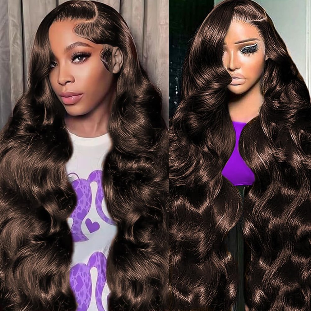 KXBKXB 32 Inch Body Wave Lace Front Wigs Human Hair 220% Density Frontal Wigs Human Hair Wigs for Black Women 13x6 HD Lace Front Wigs Pre Plucked Glueless Body Wave Wig