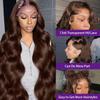 KXBKXB 32 Inch Body Wave Lace Front Wigs Human Hair 220% Density Frontal Wigs Human Hair Wigs for Black Women 13x6 HD Lace Front Wigs Pre Plucked Glueless Body Wave Wig view 2
