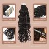 Bella Hair Premium Remy Human Hair Water Wave Tape In Hair Extensions - Full Cuticle Aligned, 20pcs 18 inch 50g Natural Black Hair Piece, Damage-Free Instant Natural Look Volume view 2
