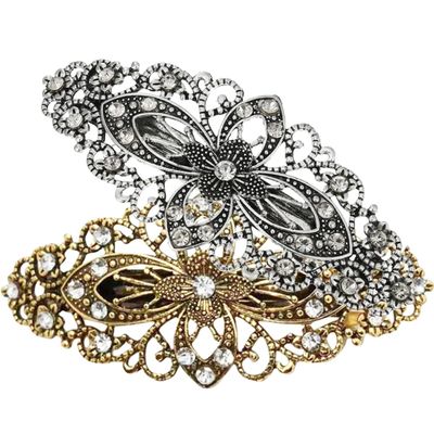 Beaupretty 2pcs Hair Styling Accessories Flower Barrettes for Women Snap Hair Barrettes for Ponytail