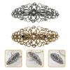 Beaupretty 2pcs Hair Styling Accessories Flower Barrettes for Women Snap Hair Barrettes for Ponytail view 3