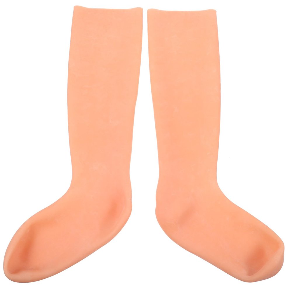 DONFAMDS 1pair Moisturizing Long Socks Overnight Foot Care for Cracked Heels Exfoliating Toe Topper Socks for Women