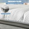 LDLCYCN White,180 * 60cm, 5Cm Latex Foam Massage Bed Mattress Topper with Removable Cover Foldable Beauty Salon Mattress Lash Bed Topper Spa Bed Mattress Non-Slip Lash Bed Cushion Square Head view 4