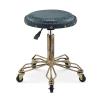 Industrial Style Rolling Stool with Wheels,Round Swivel Stool Chair Leather Padded Seat,380Lbs Capacity,Adjustable Work Stool Hydraulic Stool for Home Office Shop Spa Sal, view 1