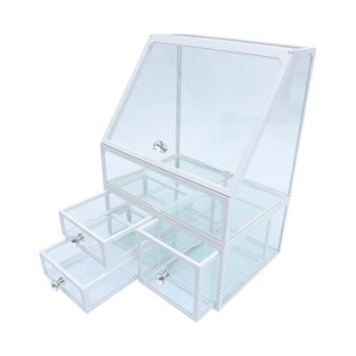 Alipis Large Capacity Makeup Organizer Transparent Cosmetic Storage Station for Efficient Dresser Organization for Brushes Lipsticks and Accessories Space Saving