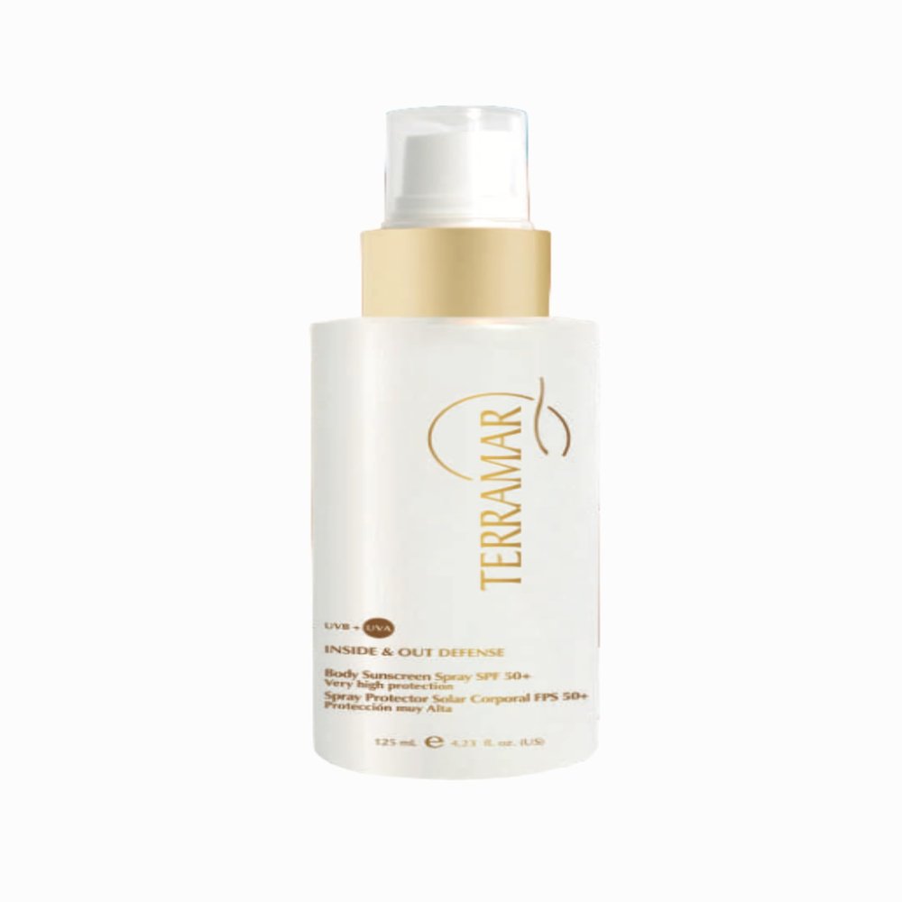 Terramar Inside & Out Defense Body Sunscreen Spray, SPF 50+, Very High Protection, 4.23 fl oz