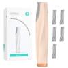 Sonic Dermaplaning Tool for Face - Rechargeable Dermaplane Razor with 6 Refill Dermablades, Facial Hair & Peach Fuzz Remover for Women (Pink) view 1