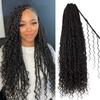 Boho Faux Locs Crochet Hair 24 Inch 8 Packs Soft locs Curly Ends Bohemian Locs Crochet Hair for Black Women (2#, 24 Inch(pack of 8)) view 1