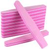 10 Pack 100/180 Grit Nail Files and buffers,Double Sided Nail Files,Nail Buffer Block,Fingernail File,Sponge Buffing Nail File,for Acrylic/Natural Nails(Pink) view 1
