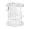 360 Rotating Crystal Cosmetic Storage Box Multifunction Detachable Makeup Organizer Travel Jewelry Box (Color : 27cmx34.5cm) vision view 1