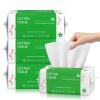 Disposable Face Towels 100 Count, Biodegradable Facial Towels for Sensitive Skin, Ultra Soft & Thick Face Cloth, Lint- free Dry Wipes for Makeup Remover, Skincare and Cleansing (4 Pack) view 1