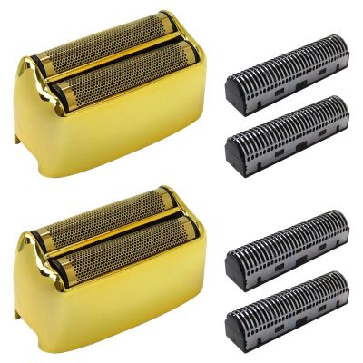 2x Men Metal Shaver Foil & Blades Kit Replacement Compatible for BaBylisPRO FXFS2G/FXFS2 Single-stick Razor,Golden