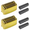2x Men Metal Shaver Foil & Blades Kit Replacement Compatible for BaBylisPRO FXFS2G/FXFS2 Single-stick Razor,Golden view 1