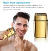 2x Men Metal Shaver Foil & Blades Kit Replacement Compatible for BaBylisPRO FXFS2G/FXFS2 Single-stick Razor,Golden view 3