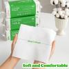 Disposable Face Towels 100 Count, Biodegradable Facial Towels for Sensitive Skin, Ultra Soft & Thick Face Cloth, Lint- free Dry Wipes for Makeup Remover, Skincare and Cleansing view 3