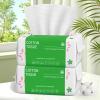 Disposable Face Towels 100 Count, Biodegradable Facial Towels for Sensitive Skin, Ultra Soft & Thick Face Cloth, Lint- free Dry Wipes for Makeup Remover, Skincare and Cleansing (2 Pack) view 1