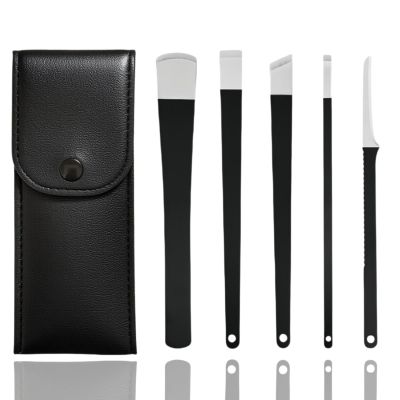5 Pcs Pedicure Knife Set with Storage Bag Professional Ingrown Toenail Removal Kit, Foot Scraper & Callus Remover Tools, Foot Razor for Callus Removal, Nail Scraper & Ingrown Toenail Tool for Feet