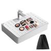 Bathroom Sink Cover for Counter Space With Storage Bag, 22 * 17" Foldable Sink Cover,Silicone Beauty Makeup Brush Cleaning Mat,for Counter Space & Storage Saver(white) view 1