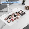 Bathroom Sink Cover for Counter Space With Storage Bag, 22 * 17" Foldable Sink Cover,Silicone Beauty Makeup Brush Cleaning Mat,for Counter Space & Storage Saver(white) view 4