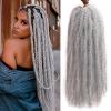 Marley Twist Braiding Hair 18 Inch 8 Packs  Long-Lasting Marley Hair, Fluffy&Tangle-Free Cuban Twist Hair for Braiding, Natural Look Synthetic Spring Afro Kinky Twist Hair Extensions (Grey) view 1