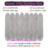 Marley Twist Braiding Hair 18 Inch 8 Packs  Long-Lasting Marley Hair, Fluffy&Tangle-Free Cuban Twist Hair for Braiding, Natural Look Synthetic Spring Afro Kinky Twist Hair Extensions (Grey) view 2