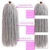 Marley Twist Braiding Hair 18 Inch 8 Packs  Long-Lasting Marley Hair, Fluffy&Tangle-Free Cuban Twist Hair for Braiding, Natural Look Synthetic Spring Afro Kinky Twist Hair Extensions (Grey) view 4