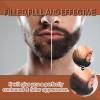 Black Beard Pencil Filler for Men - 2 PCS Beard Pen, 4-fork Tip Beard Styling Pen - Beard, Moustache & Eyebrows, Long Lasting Coverage Natural Finish, Waterproof Beard Pencil Kit for Father Male Gift view 2