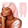 100% Mulberry Silk Bonnet for Sleeping Women Braid Bonnet for Long Hair with Elastic Tie Band Hair Wrap for Braids Curly Hair view 1
