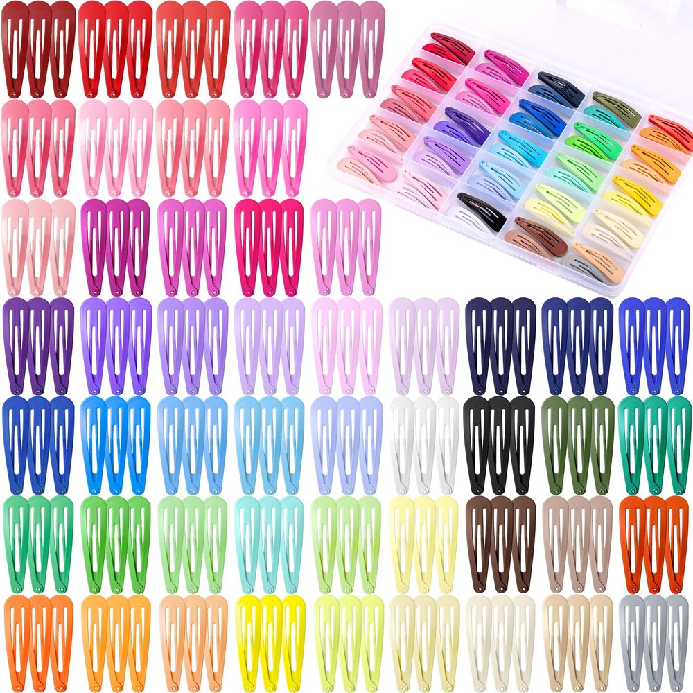 190pcs Snap Hair Clips for Women Girls, 2.8inch and 2inch