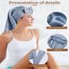 100% Mulberry Silk Bonnet for Sleeping Women Braid Bonnet for Long Hair with Elastic Tie Band Hair Wrap for Braids Curly Hair view 3