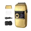JSEIAJB Electric Foil Shavers for Men All Metal 2 in 1 Foil Trimmer LED Waterproof Shaving Machine 3-Speed Adjustable(D) view 1