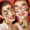 128+ PCS Pride Face Tattoos For Women Men Adults Lovers, Gay LGBTQ LGBT Rainbow Temporary Tattoos Pride Face Stickers, Temp Bulk Fake Tattoos, Rainbow Pride Day Equality Parades Celebrations Festival view 2