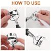 16PCS Eyelash Curler with 10pcs Replacement Pads  Professional Curling Tweezers & Eye Makeup Tools view 2