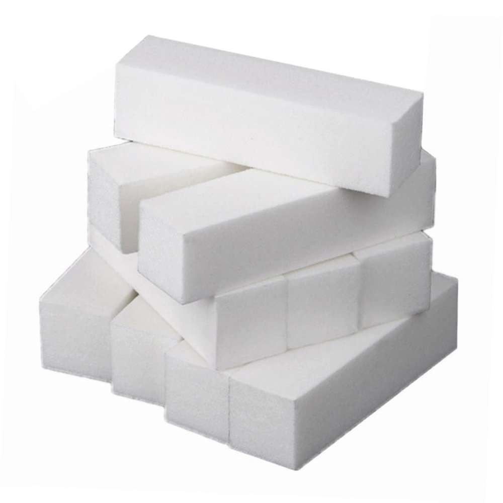 ARTSEWPLY 20pcs Manicure Professional Nail Buffer Block Sponge Files White Nail Accessories for