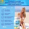 Optiwav Tanning Pills for Men Women - Self Tan Capsules That Work Fast Without Sun - Natural Oral Melanin Supplement Pill for Sunless Healthy Tan Golden Glow - Sugar-Free Gluten Free Vegan Non-GMO view 2