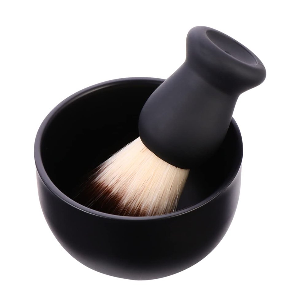 PACKOVE 2pcs Beard Brush and Bowl Set Men Shaving Kit Beard Grooming Tools for Men
