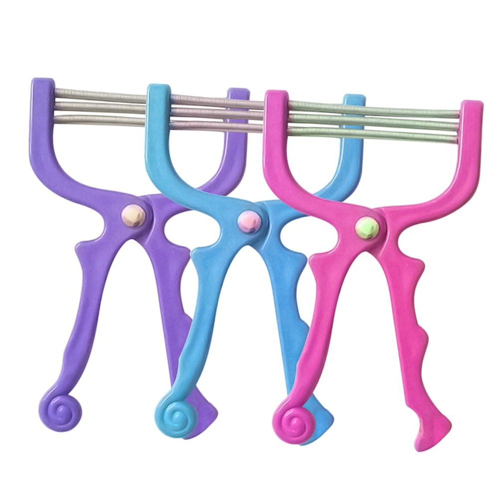 PENIKOKO 3pcs Portable Facial Hair Epilators Painless Spring Hair Removal Tool for Face Upper Lip Chin and Cheeks Beauty Tool for Women and Men