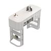 DESALAI Manicure Nail Table Station,Modern Professional Salon Spa Nail Art Desk with Drawers Makeup Station Beauty Workstation with Metal Frame, Makeup Dressing Station,for Home/Nail Salon view 1